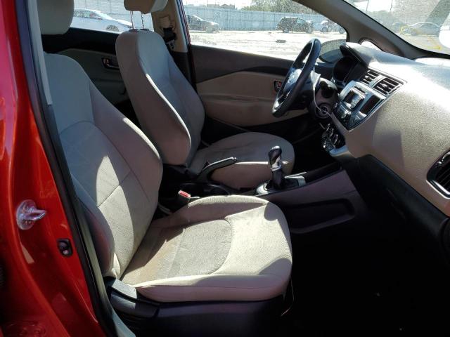 KNADM4A32F6454548 - 2015 KIA RIO LX RED photo 5