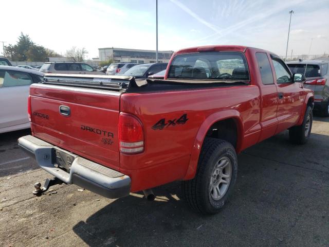 1D7HG12K14S520498 - 2004 DODGE DAKOTA SXT RED photo 4