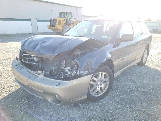 4S3BH675647639681 - 2004 SUBARU LEGACY OUT BLUE photo 2