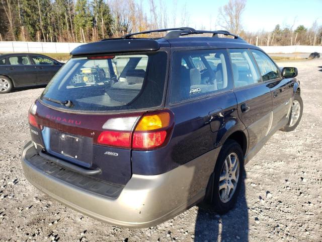 4S3BH675647639681 - 2004 SUBARU LEGACY OUT BLUE photo 4