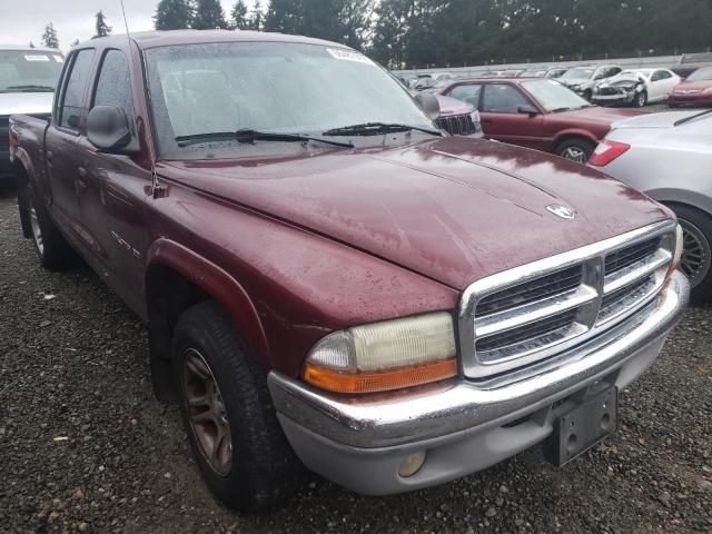 1B7HL48X32S716482 - 2002 DODGE DAKOTA QUA BURGUNDY photo 1