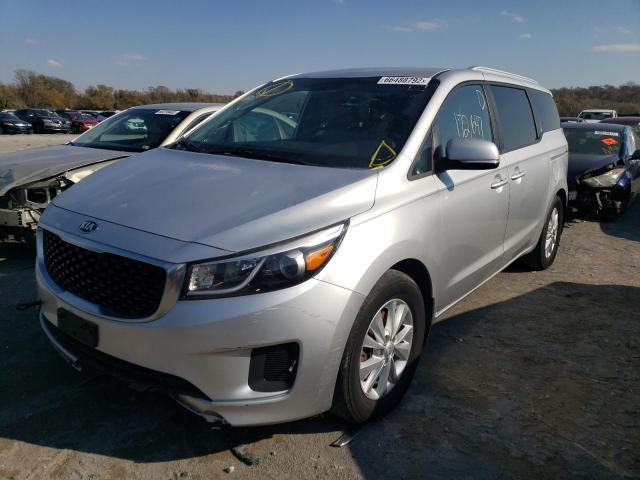 KNDMB5C12G6198665 - 2016 KIA SEDONA LX SILVER photo 2