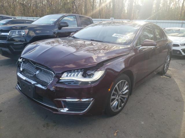 3LN6L5C96HR621968 - 2017 LINCOLN MKZ SELECT MAROON photo 2