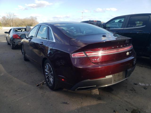 3LN6L5C96HR621968 - 2017 LINCOLN MKZ SELECT MAROON photo 3