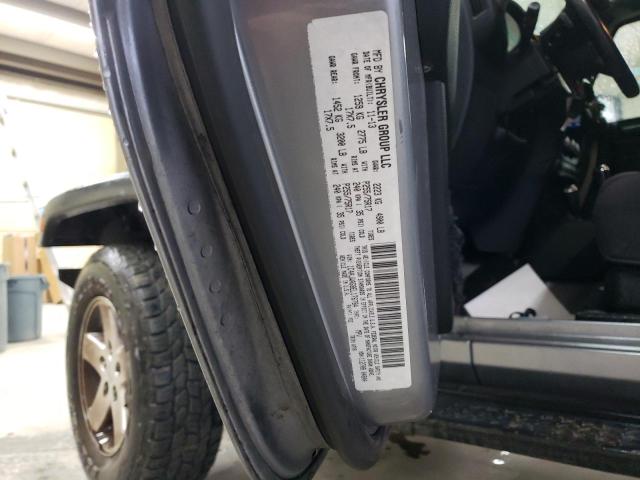 1C4AJWAG8EL176784 - 2014 JEEP WRANGLER S GRAY photo 10