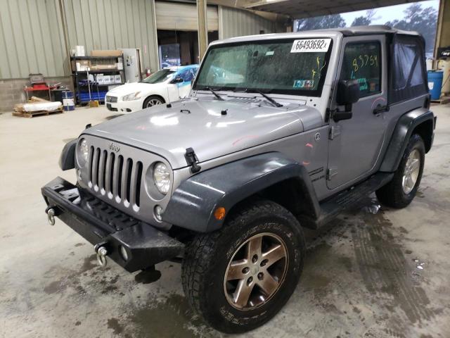 1C4AJWAG8EL176784 - 2014 JEEP WRANGLER S GRAY photo 2