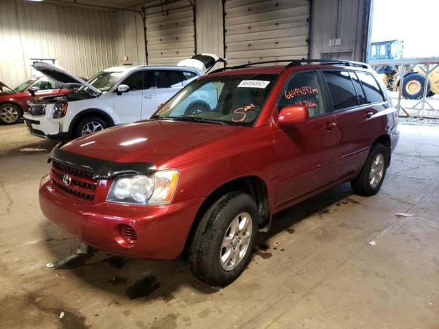 JTEGF21A930107614 - 2003 TOYOTA HIGHLANDER RED photo 2