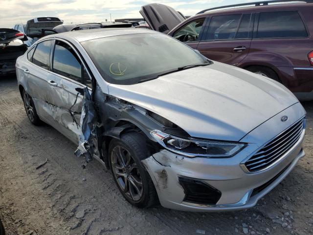 3FA6P0CD6KR253787 - 2019 FORD FUSION SEL SILVER photo 1