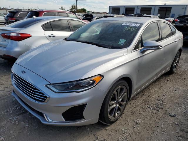 3FA6P0CD6KR253787 - 2019 FORD FUSION SEL SILVER photo 2