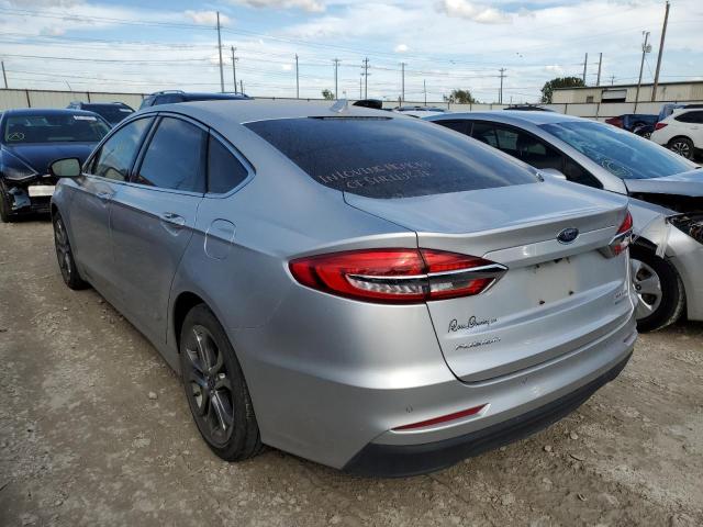 3FA6P0CD6KR253787 - 2019 FORD FUSION SEL SILVER photo 3