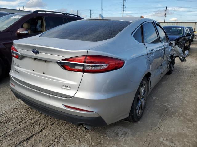 3FA6P0CD6KR253787 - 2019 FORD FUSION SEL SILVER photo 4