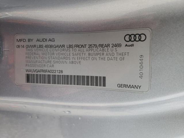 WAUVGAFR6FA022128 - 2015 AUDI S5 PRESTIG SILVER photo 10