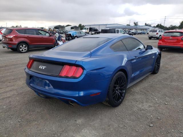 1FA6P8CF2H5329310 - 2017 FORD MUSTANG GT BLUE photo 4