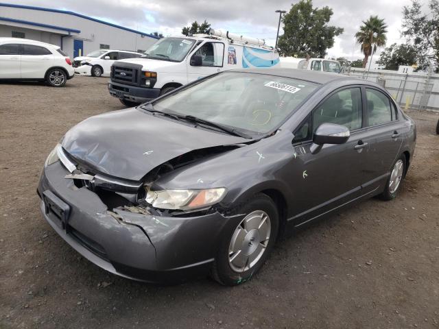 JHMFA36239S007848 - 2009 HONDA CIVIC HYBR GRAY photo 2