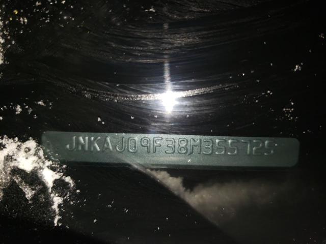 JNKAJ09F38M355725 - 2008 INFINITI EX35 BASE SILVER photo 10