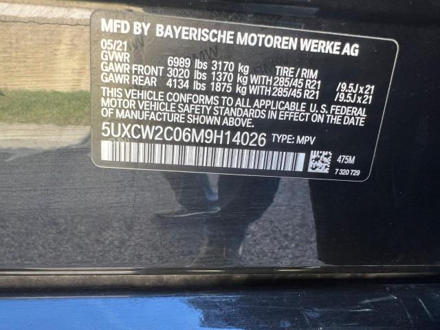 5UXCW2C06M9H14026 - 2021 BMW X7 XDRIVE4 BLACK photo 10