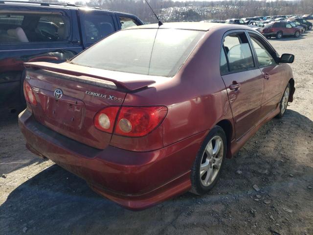 2T1BY30EX5C476977 - 2005 TOYOTA COROLLA XR MAROON photo 4