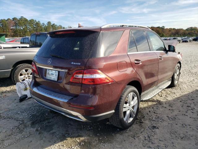 4JGDA5HB3EA293133 - 2014 MERCEDES-BENZ ML 350 4MA BURGUNDY photo 4