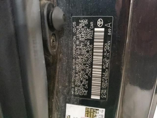 JTKDE177550045706 - 2005 TOYOTA SCION TC CHARCOAL photo 10