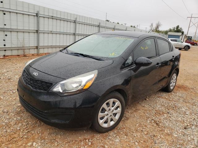 KNADM4A36F6461048 - 2015 KIA RIO LX BLACK photo 2