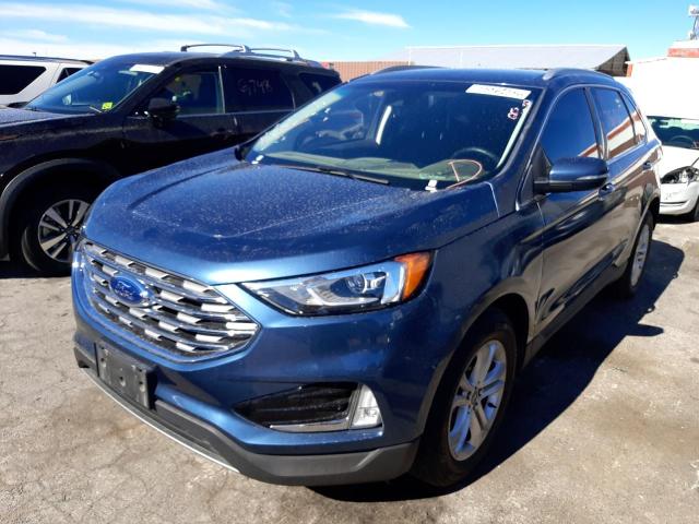 2FMPK3J94KBC36753 - 2019 FORD EDGE SEL BLUE photo 2