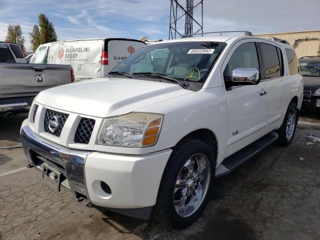 5N1AA08B15N736605 - 2005 NISSAN ARMADA SE WHITE photo 2