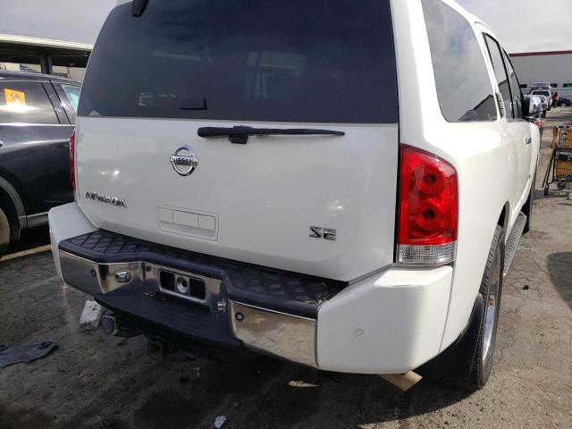 5N1AA08B15N736605 - 2005 NISSAN ARMADA SE WHITE photo 9