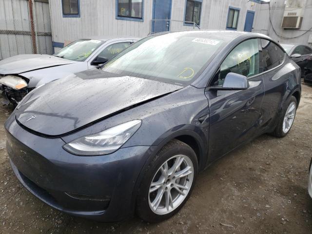 5YJYGDEE7MF274037 - 2021 TESLA MODEL Y Серый фото 2
