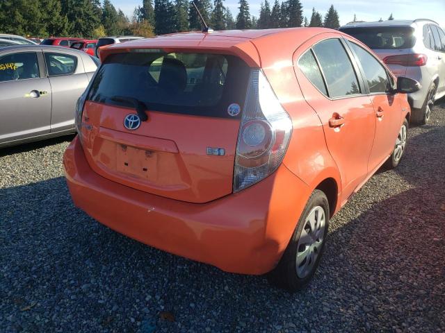 JTDKDTB30D1038138 - 2013 TOYOTA PRIUS C ORANGE photo 4