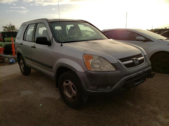 JHLRD78404C044910 - 2004 HONDA CR-V LX SILVER photo 1