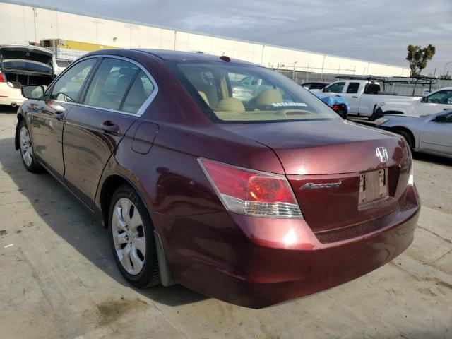 JHMCP26878C045141 - 2008 HONDA ACCORD EXL BURGUNDY photo 3