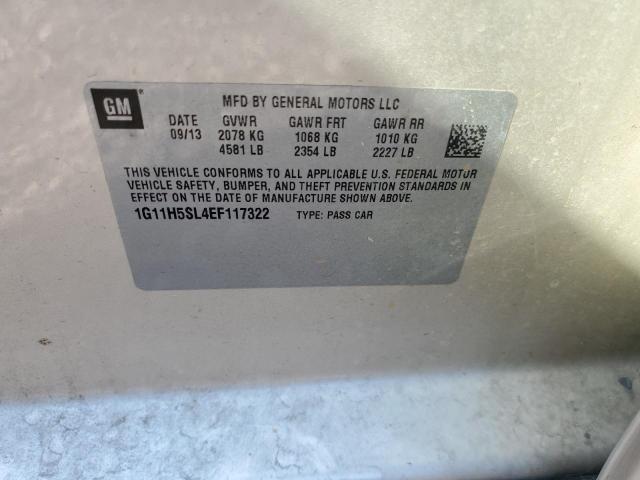 1G11H5SL4EF117322 - 2014 CHEVROLET MALIBU LTZ ყავისფერი ფოტო 10