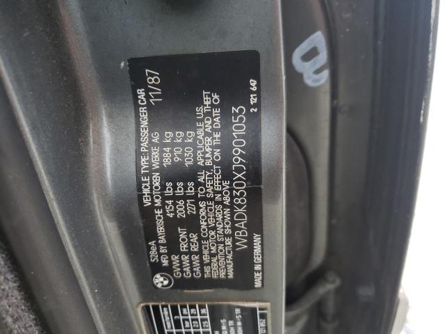 WBADK830XJ9901053 - 1988 BMW 528 E AUTO GRAY photo 10