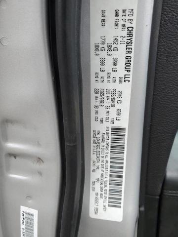 1D4RE4GG1BC634974 - 2011 DODGE DURANGO CR SILVER photo 10