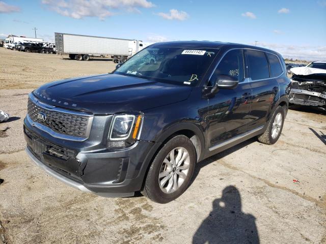 5XYP24HCXMG108513 - 2021 KIA TELLURIDE GRAY photo 2