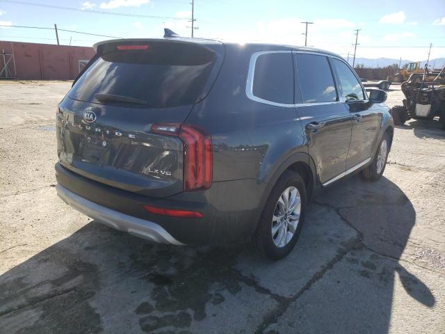 5XYP24HCXMG108513 - 2021 KIA TELLURIDE GRAY photo 4