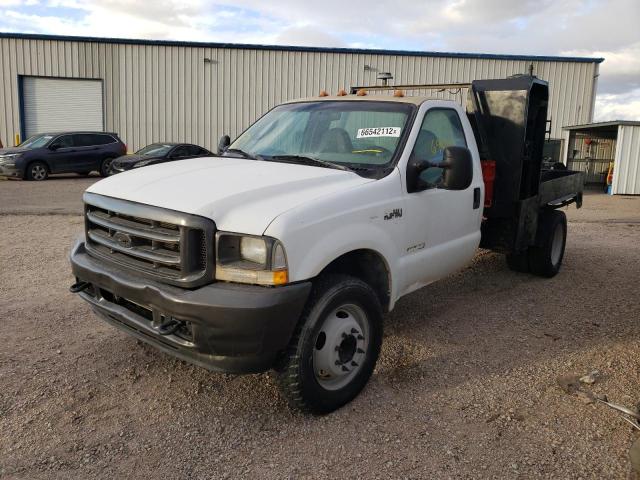 1FDXF46P24ED47584 - 2004 FORD F550 WHITE photo 2