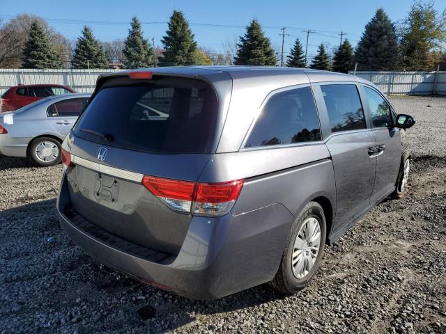 5FNRL5H20GB058851 - 2016 HONDA ODYSSEY LX GRAY photo 4