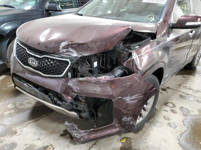 5XYKWDA25DG351968 - 2013 KIA SORENTO SX BURGUNDY photo 9