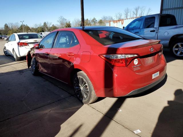 2T1BURHE5EC011610 - 2014 TOYOTA COROLLA L RED photo 3