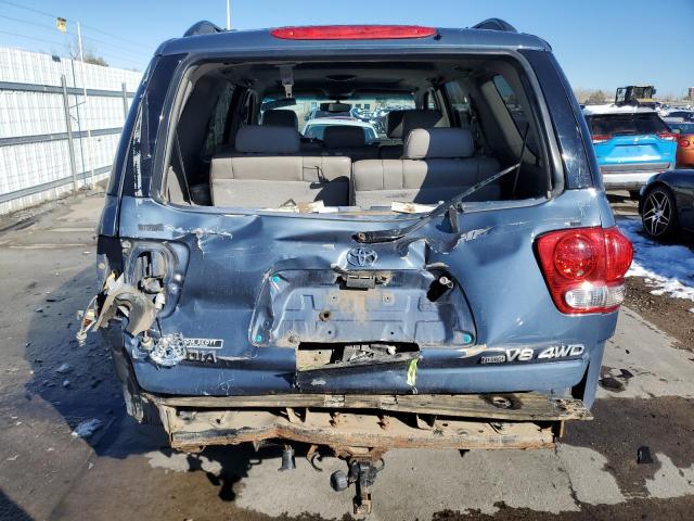 5TDBT44A46S265777 - 2006 TOYOTA SEQUOIA BLUE photo 6