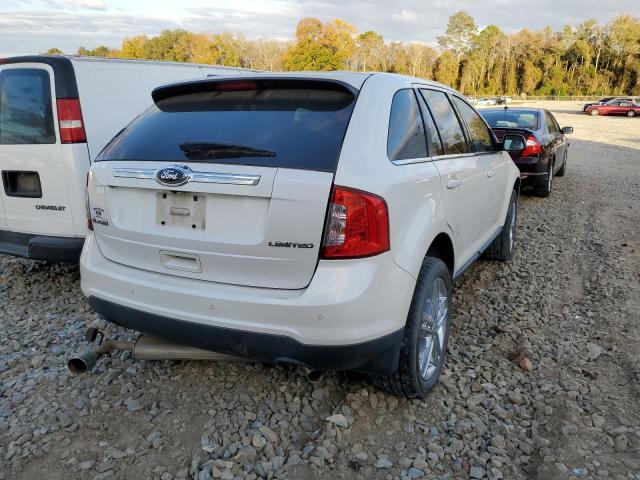 2FMDK3KC3DBB24171 - 2013 FORD EDGE LIMIT WHITE photo 4