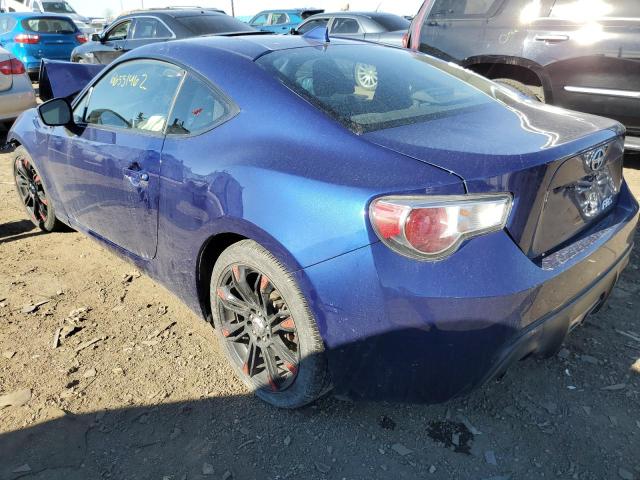 JF1ZNAA14G9704672 - 2016 TOYOTA SCION FR-S BLUE photo 3