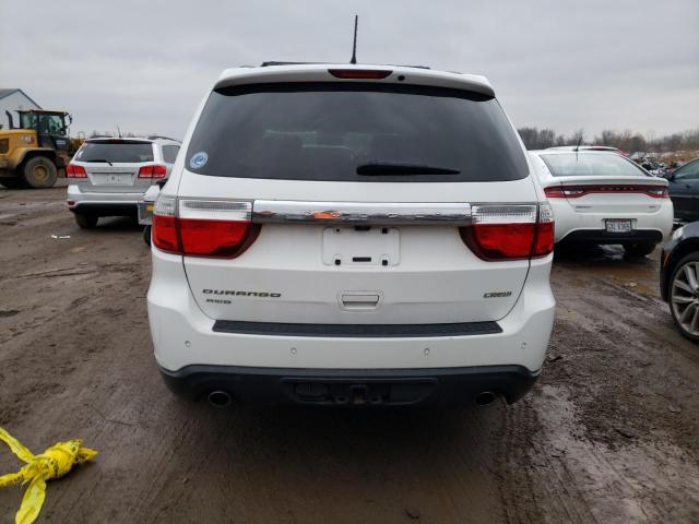 1C4SDJDT0DC661751 - 2013 DODGE DURANGO CR WHITE photo 6