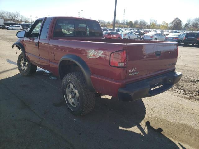 1GCCT19W328****** - 2002 CHEVROLET S TRUCK S1 MAROON photo 3