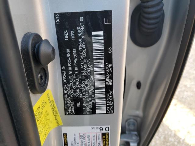 JTJBM7FX8H5155398 - 2017 LEXUS GX 460 SILVER photo 10