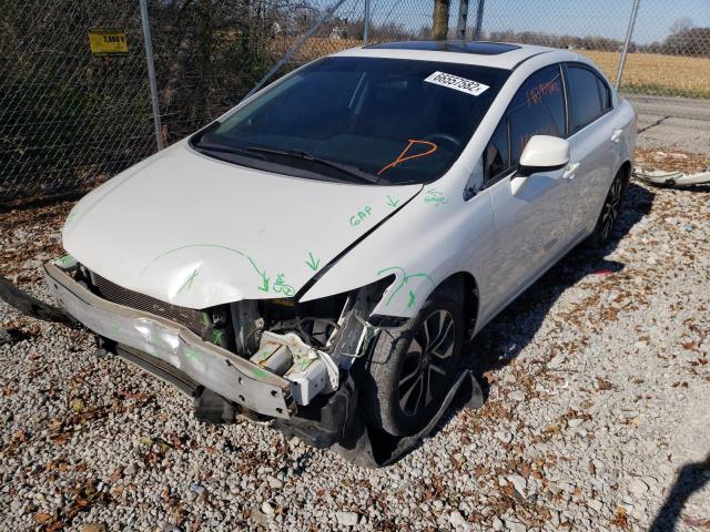 19XFB2F97DE210632 - 2013 HONDA CIVIC EXL أبيض صورة 2