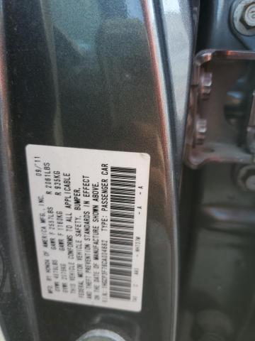 1HGCP3F76CA004682 - 2012 HONDA ACCORD EX GRAY photo 10