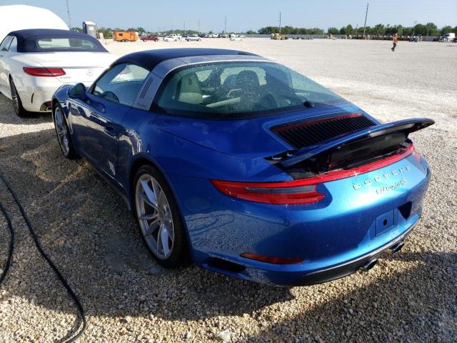 WP0BB2A95HS136068 - 2017 PORSCHE 911 TARGA BLUE photo 3