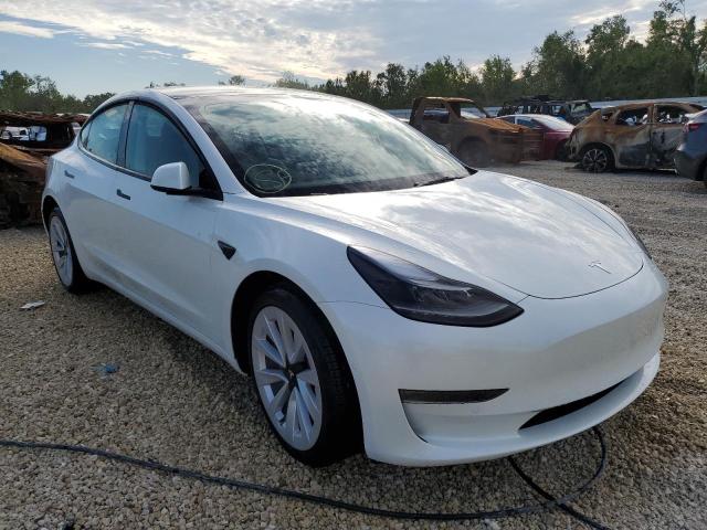 5YJ3E1EB3NF356529 - 2022 TESLA MODEL 3 WHITE photo 1